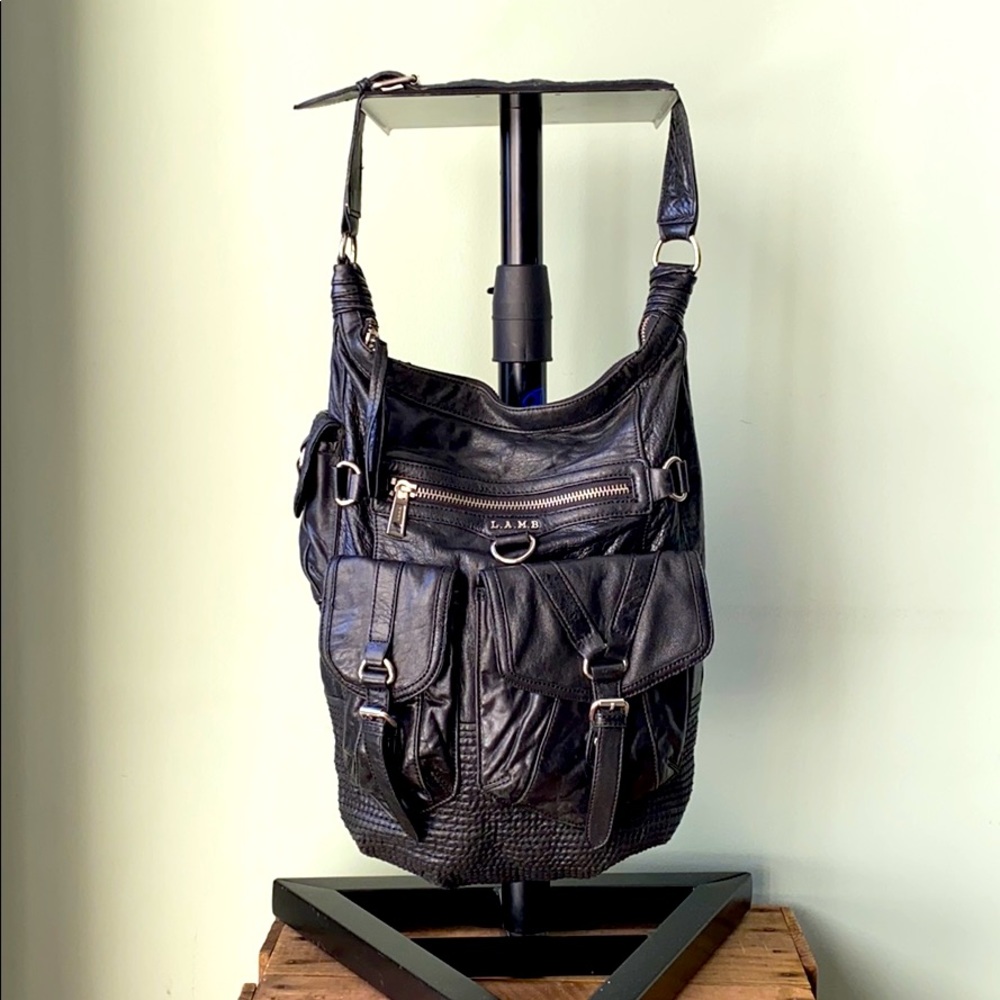 L.A.M.B black 100% Leather Large Purse